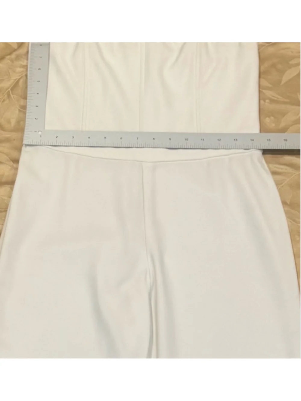 Alice + Olivia Strapless White Wide-Leg Jumpsuit - Picture 6 of 6